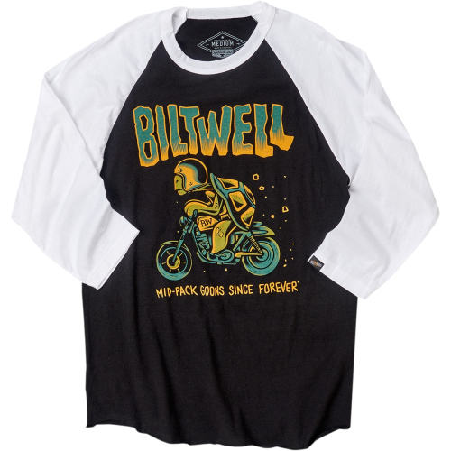 Biltwell Inc. - Biltwell Inc. Goons Raglan T-Shirt - 8103-056-005 - Black/White - X-Large