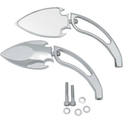 Drag Specialties - Drag Specialties Spade Mirror - Chrome Plated - 77067
