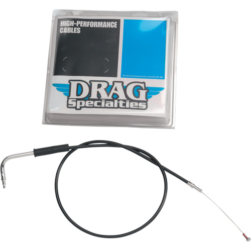 Drag Specialties - Drag Specialties Alternative Length Black Vinyl Throttle Cable - 22in. - 4331122B