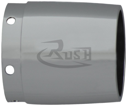 Rush Exhaust - Rush Exhaust 3.5in. Left Performance Muffler Tip  - Tapered - Logo - 3515-R1L