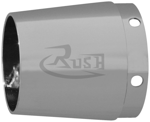 Rush Exhaust - Rush Exhaust 3.5in. Right Performance Muffler Tip - Tapered - Logo - Chrome - 3515-R1R