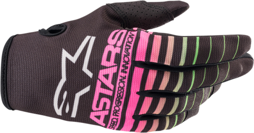 Alpinestars - Alpinestars Radar Gloves - 3561822-1669-2X - Black/Green/Pink - 2XL