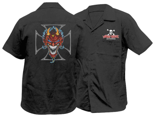 Lethal Threat - Lethal Threat Devil Work Shirt - FE50115M - Black - Medium
