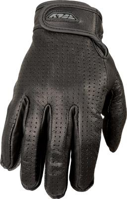 Fly Racing - Fly Racing Rumble Leather Gloves - Perforated - #5884 476-0020~2 - Black - Medium