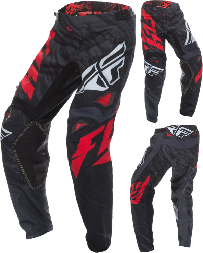 Fly Racing - Fly Racing Kinetic Relapse Pants - 370-43028 - Black/Red - 28