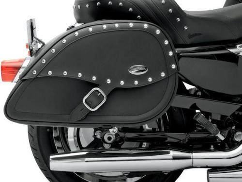Saddlemen - Saddlemen Rigid-Mount Specific-Fit Teardrop Drifter Saddlebags with LED Lights - Black Bezel - 3501-0601-LEB