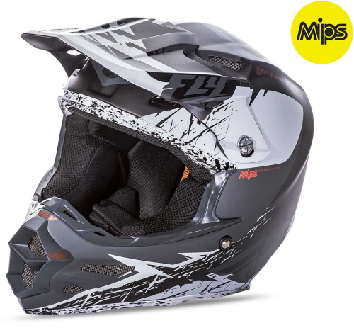Fly Racing - Fly Racing F2 Carbon MIPS Retrospec Helmet - 73-4221X - Matte White/Black - X-Large