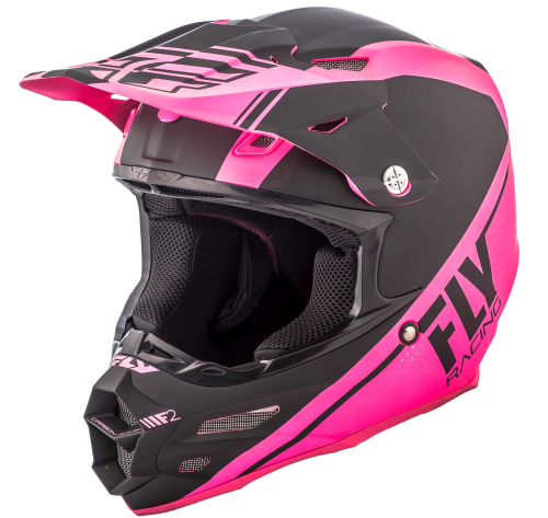Fly Racing - Fly Racing F2 Carbon Rewire Helmet - 73-4169-5-X - Matte Neon Pink/Black - X-Large