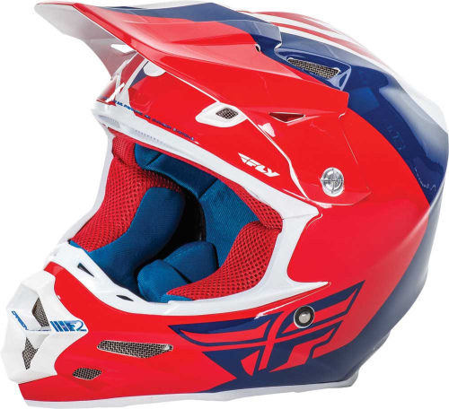Fly Racing - Fly Racing F2 Carbon Pure Helmet - 73-4122XS - Red/Blue/White - X-Small