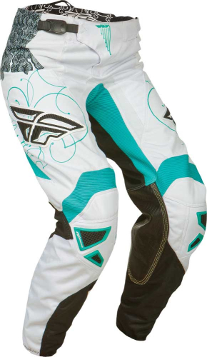 Fly Racing - Fly Racing Kinetic Girls Youth Race Pants (2016) - 368-63900 - Teal/White - 20