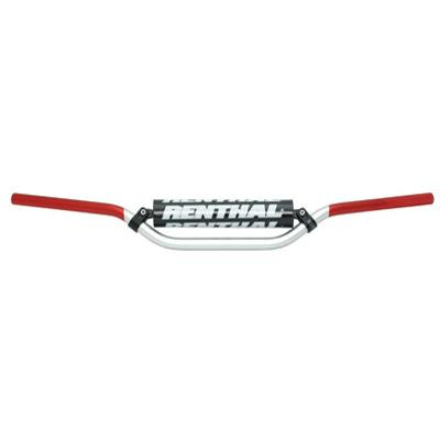 Renthal - Renthal 7/8in. Handlebar - Jimmy Button Bend  - Silver/Red - 76401SR01187