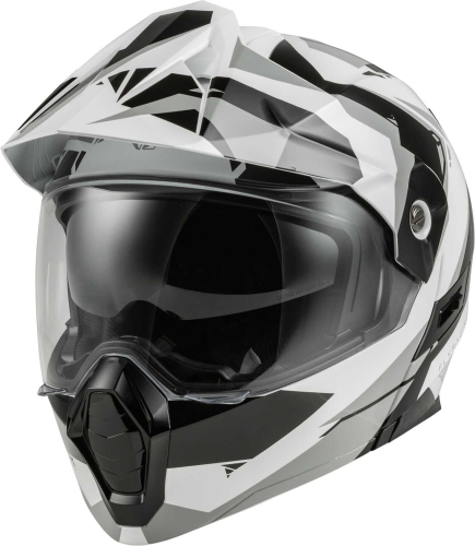 Fly Racing - Fly Racing Odyssey Summit Helmet - 73-83342X - Black/White/Gray - 2XL