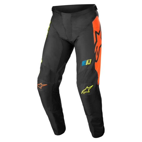 Alpinestars - Alpinestars Racer Compass Youth Pants - 3742122-1534-22 - Black/Yellow Fluo/ Coral - 22