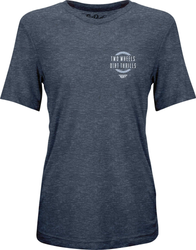 Fly Racing - Fly Racing Two Wheels Womens T-Shirt - 356-00612X - Heather Navy - 2XL
