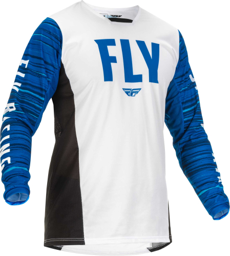 Fly Racing - Fly Racing Kinetic Wave Jersey - 375-523L - White/Blue - Large