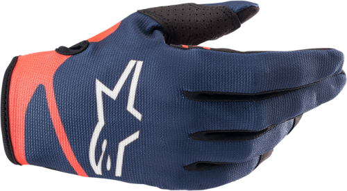 Alpinestars - Alpinestars Radar Gloves - 3561822-7083-L - Dark Blue/Red Fluo - Large