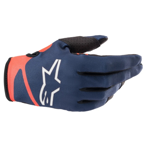Alpinestars - Alpinestars Radar Gloves - 3561822-7083-XXL - Dark Blue/Red Fluo - 2XL