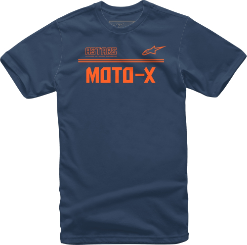 Alpinestars - Alpinestars Astars Moto-X T-Shirt - 1213-72024-7032-S - Navy/Orange - Small
