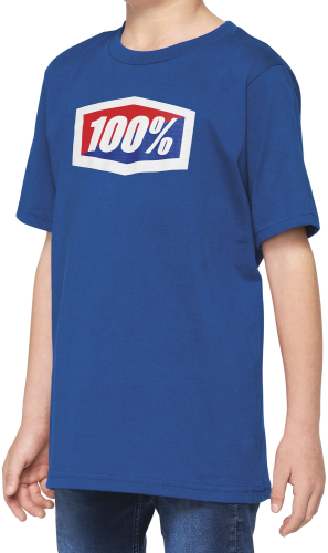 100% - 100% Official Youth T-Shirt - 34017-002-04 - Blue - Small
