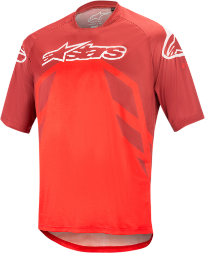 Alpinestars - Alpinestars Racer V2 Short Sleeve Jersey - 1762919-3173-XL - Burgundy/Bright Red/White - X-Large