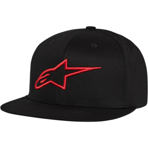 Alpinestars - Alpinestars Ageless Flatbill Hat - 1035810151030LX - Black/Red - Lg-XL