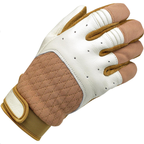 Biltwell Inc. - Biltwell Inc. Bantam Gloves - 1502-0409-002 - White/Tan - Small