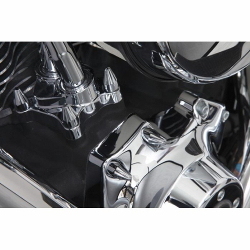 Ciro - Ciro 5/16in. Add-On Engine Bolt Cap Set - Fluted Spike - Chrome (6 pc.) - 70020