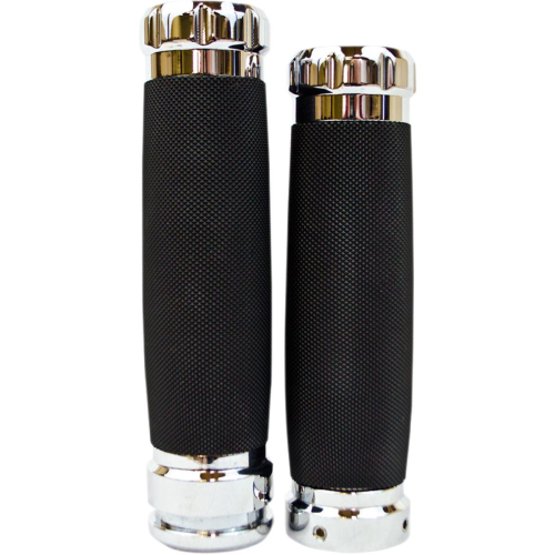 Trask Performance - Trask Performance V-Line Billet Grips - Chrome - TM-6020CH