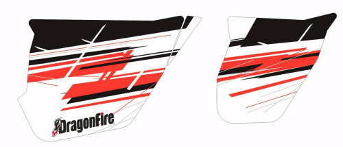 Dragonfire Racing - Dragonfire Racing HiBoy 4 Door Graphics - Black/White/Red - 07-2105