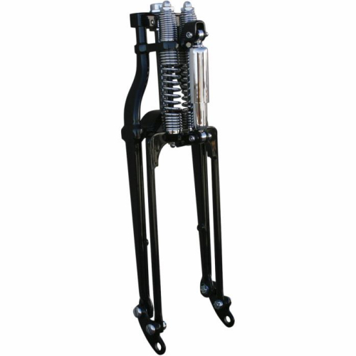 Paughco - Paughco Custom Wide Springer Forks with Tapered Oval Rear Legs - +3in. over stock; 30in. L - Black - NS1813BLK
