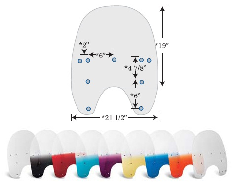 Memphis Shades - Memphis Shades Replacement Plastic for HD Detachable Compact Windshield - 15in. - Gradient Teal - MEP6143