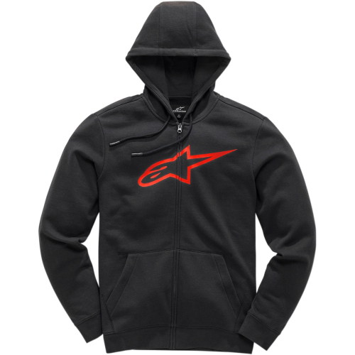 Alpinestars - Alpinestars Ageless II Fleece Zip-Front Hoody - 1038-53052-1030-S - Black/Red - Small