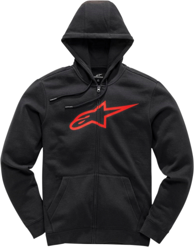 Alpinestars - Alpinestars Ageless II Fleece Zip-Front Hoody - 1038-53052-1030-X - Black/Red - X-Large