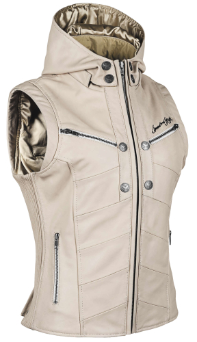Speed & Strength - Speed & Strength Hells Belles Leather Womens Vest - 884284 - Cream - X-Small