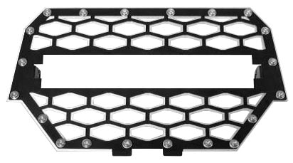 ModQuad - ModQuad Front Grill with 10in. Light Bar - Black/Silver - RZR-FGLS-XP