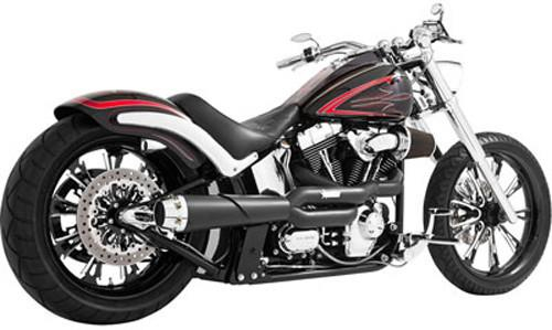 Freedom Performance - Freedom Performance American Outlaw High 2-Into-1 Exhaust System - Black - HD00834
