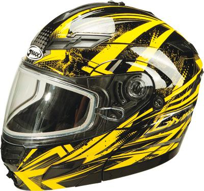 G-Max - G-Max GM54S Highmark Snow Helmet - G2544233 TC-4 - Black/Yellow/Silver - X-Small