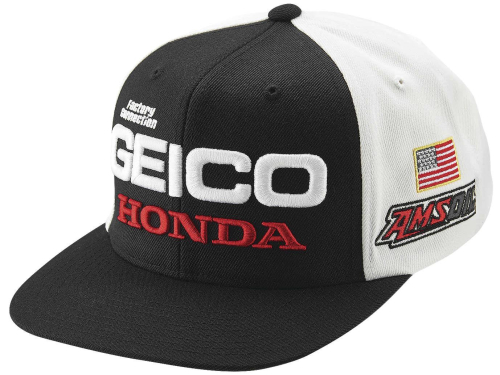 100% - 100% Gieco Honda Podium Hat - 20906-001-01 - Black/White - OSFM