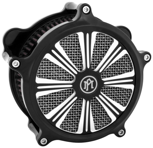Performance Machine - Performance Machine Riviera Universal Super Gas Air Cleaner Faceplate - Contrast Cut - 0206-2010RIV-BM