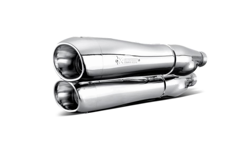Akrapovic - Akrapovic Slip-On Line Dual Mufflers - Chrome/Chrome End Caps - S-HDSTSO1-HC