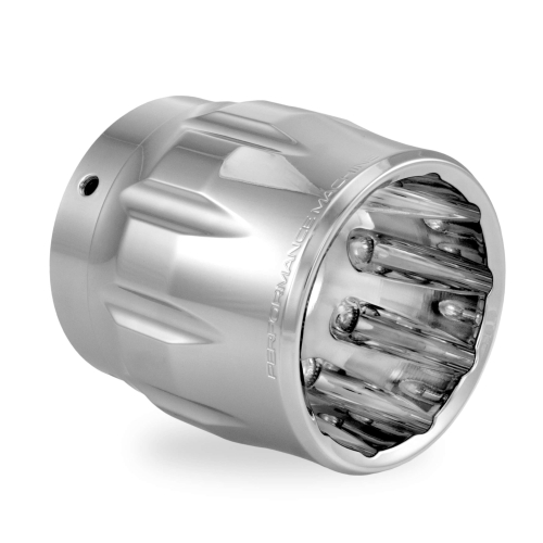 Performance Machine - Performance Machine Elite Exhaust End Cap for Screamin Eagle 4in. Slip-On - Tech 10 - Chrome - 02042017TEC-CH