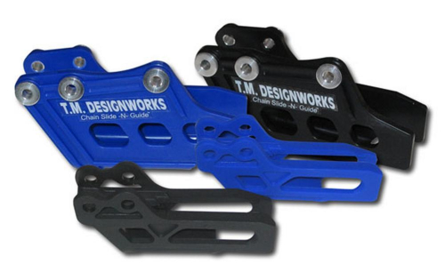 T.M. Designworks - T.M. Designworks Moto-X / O.E. Replacement Polifibar Rear Chain Guide Shell and Plastic Rub Block Insert - Black - RCG-100-BK