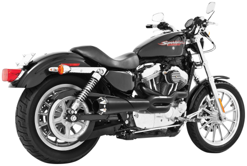 Freedom Performance - Freedom Performance American Outlaw High 2-Into-1 Exhaust System - Black - HD00298