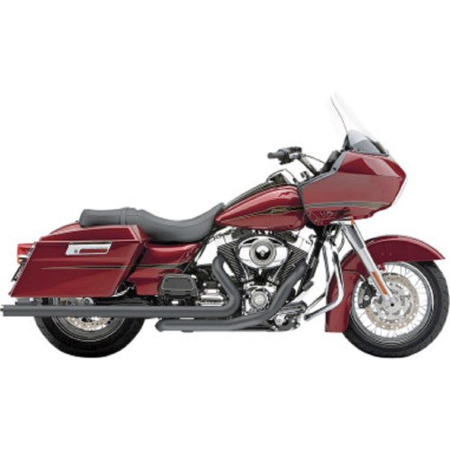 Cobra - Cobra PowerPort Dual Head Pipes - Raven Black Heat Shields - 6252RB