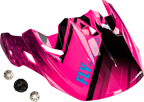 Fly Racing - Fly Racing Visor for Toxin Helmets - Resin Black/Neon - 73-88049