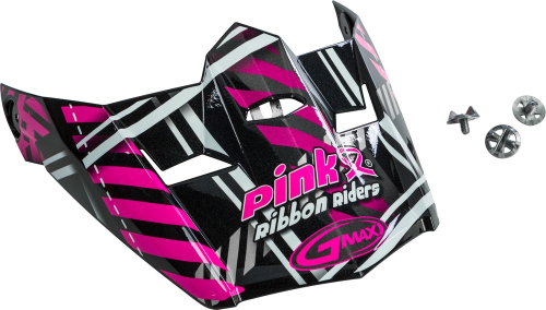 G-Max - G-Max Visor with Screws for MX-46 Pink Ribbon Helmets - Riders Plaid Black/Pink - XS-Sm - G046867