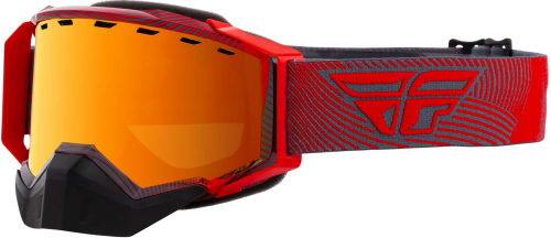 Fly Racing - Fly Racing Zone Snow Goggles - FLB-055 - Red/Gray / Orange Mirror Smoke Lens - OSFM