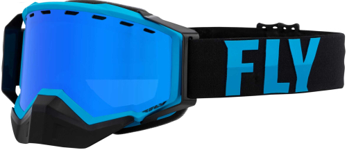 Fly Racing - Fly Racing Zone Snow Goggles - FLB-049 - Blue/Black / Sky Blue Mirror Blue Lens - OSFM