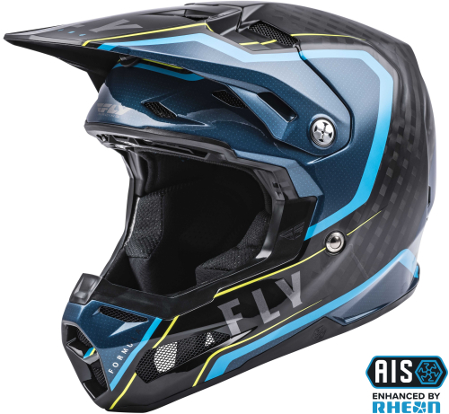 Fly Racing - Fly Racing Formula Carbon Axon Youth Helmets - 73-4420YL - Black/Blue/Hi-Vis - Large