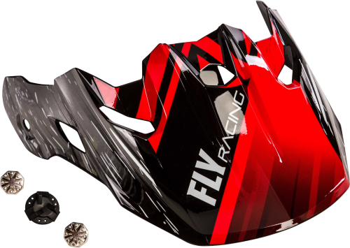 Fly Racing - Fly Racing Visor for Toxin Helmets - Resin Red/Black - 73-88042